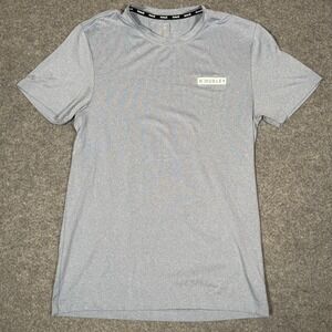 Hurley Mens Heather Blue Performance Short Sleeve T-Shirt Small HSP24VMT-11189
